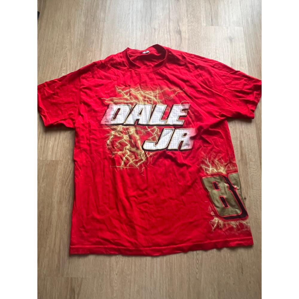 Dale Earnhardt Jr Shirt Adult Red Double Sided National Guard Nascar Sz XL